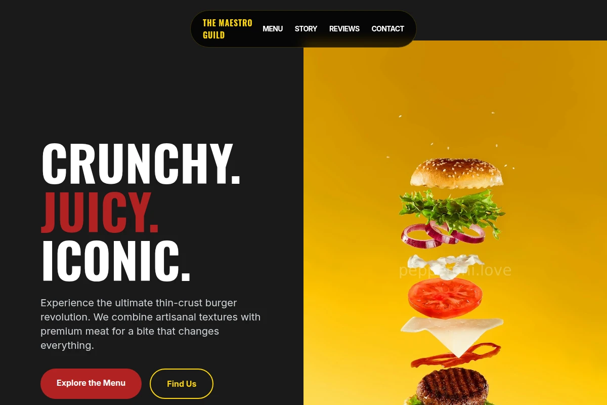 Thin Crust Burger
