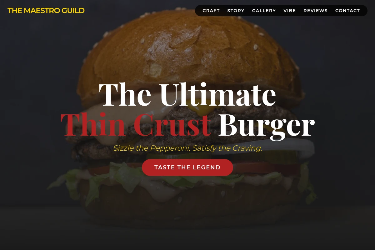 Thin Crust Burger